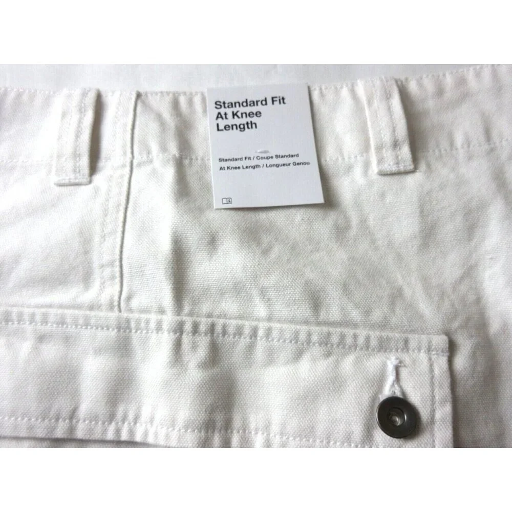 Nike White Men's Cargo Shorts with Flap Pocket